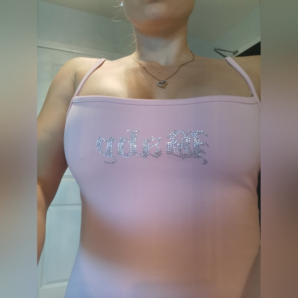 Pink rhinestone dress - Picture 2 of 8